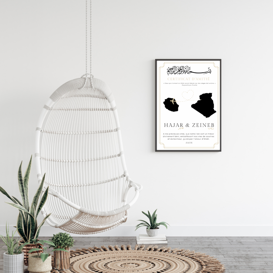 Certificat d’amitié - Pays