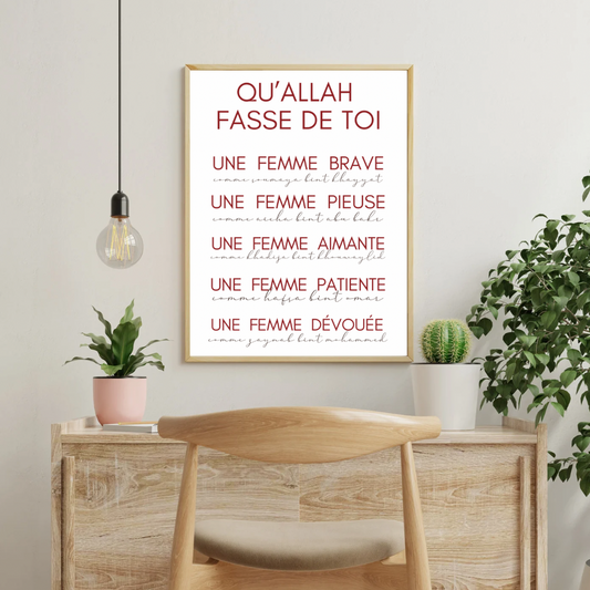 Qu’Allah fasse de toi… (Femme)