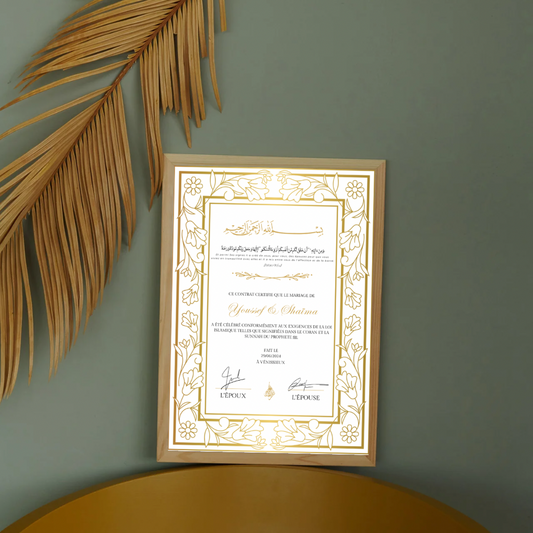 Certificat de mariage - Fleur
